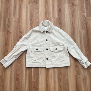 H&M Cream Corduroy Jacket Size S